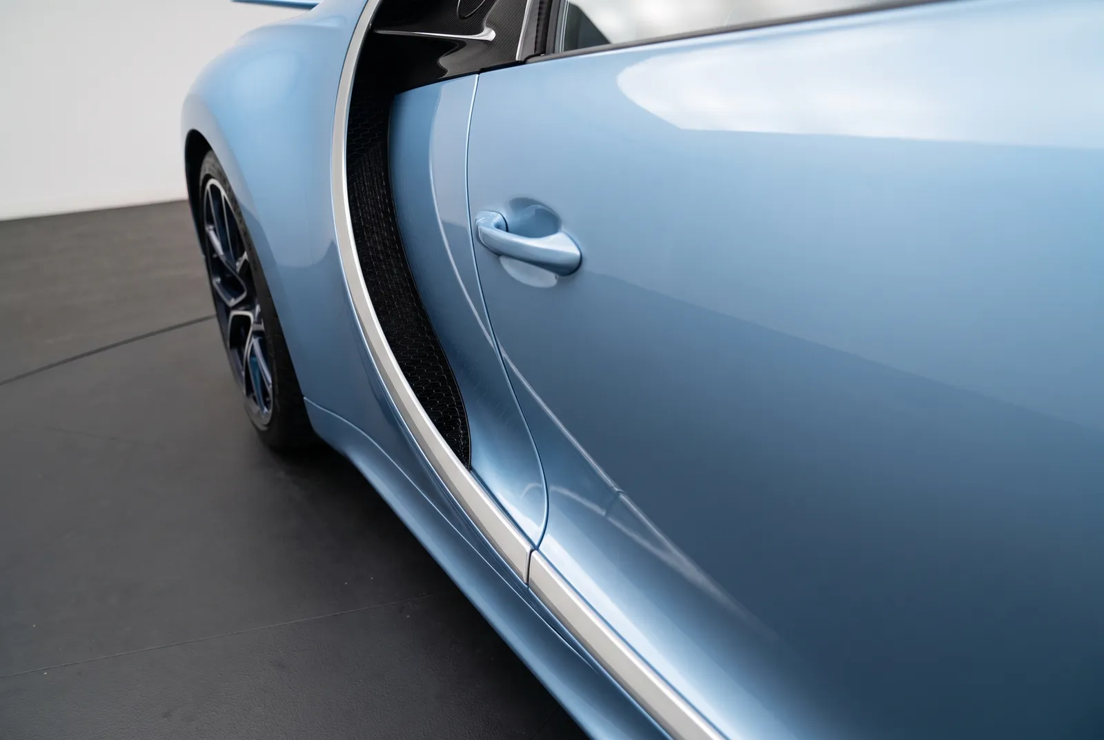 Detail van een Bugatti Chiron