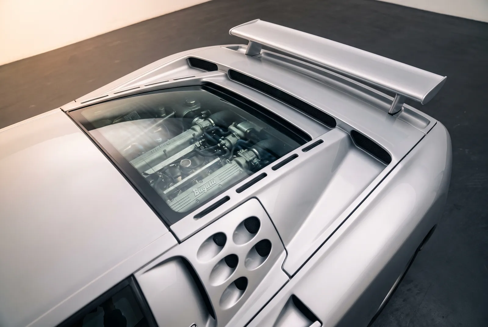 Detail van een Bugatti EB110