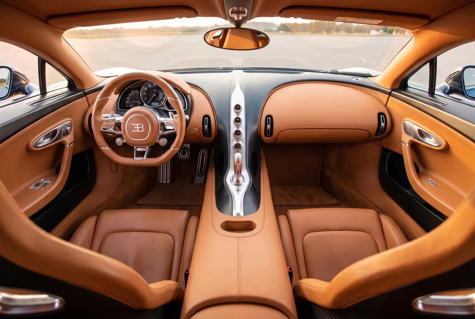 Interieur van een Bugatti